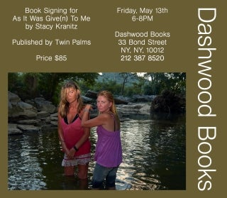 Stacy Kranitz book signing for As It Was Give(n) To Me