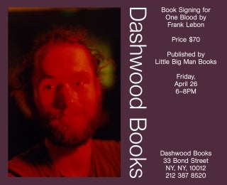 Frank Lebon book signing for One Blood