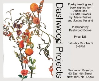 Justine Kurland and Ariana Reines poetry reading and signing for Ariana and SCUMB Flowers