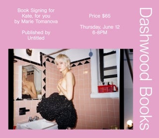 Marie Tomanova book signing for Kate, for you