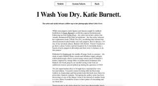 Interview: Katie Burnett "I Wash you Dry" Magazine