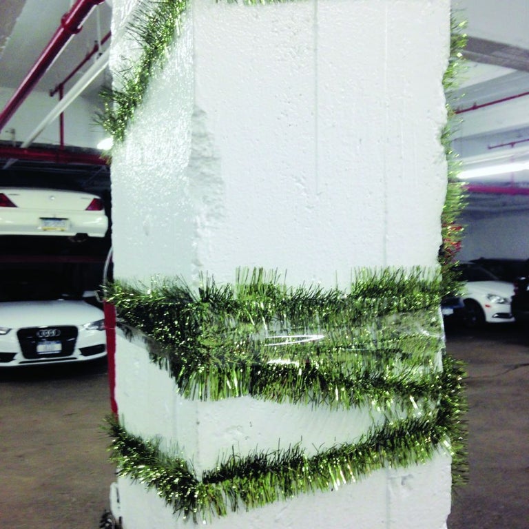 Parking Garage Christmas Decorations. Andy Spade.