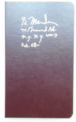 Notebook Feb. 1968–. Brice Marden.