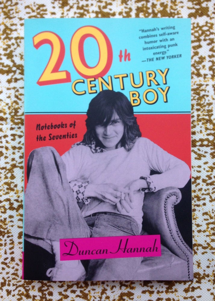Twentieth-Century Boy: Notebooks of the Seventies. Duncan Hannah.