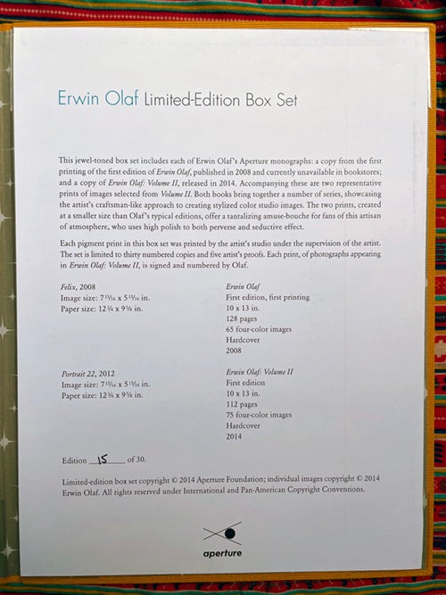 Limited Edition Box Set. Erwin Olaf.