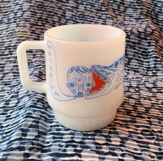Glass Mug Cup (White). Izumi Kato.